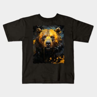 Brown Bear Painting Kids T-Shirt